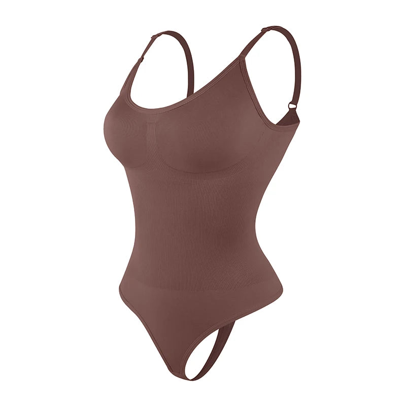 Body string lingerie marron