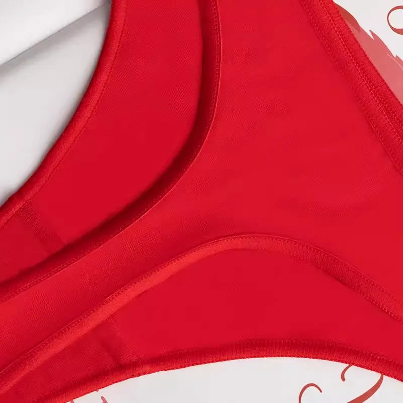 String rouge et noir I ❤ anal