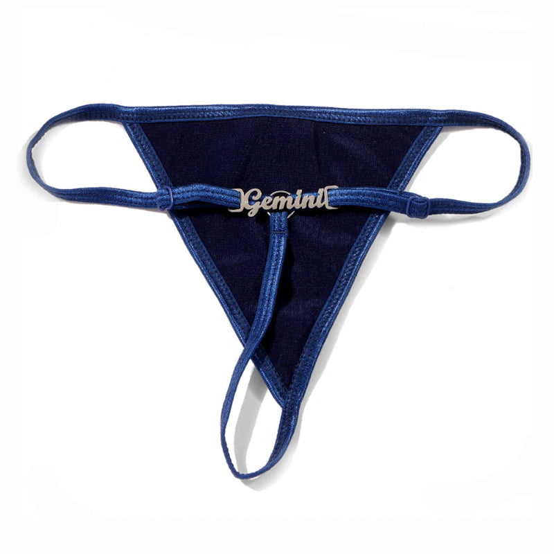 String personnalisé sans dentelle bleu foncé