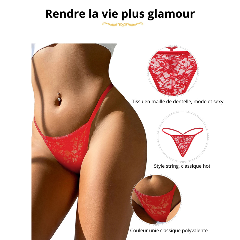 String rouge transparent caractéristique