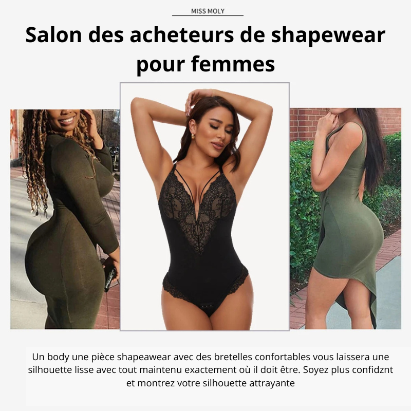 Body string dentelle noir