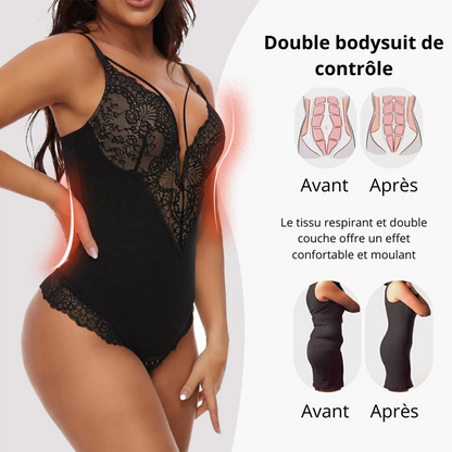 Body string dentelle noir