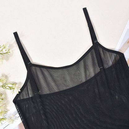 Body noir string transparent 