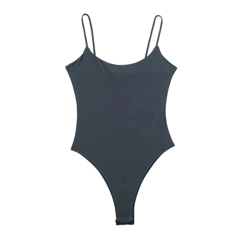 Body string femme gris