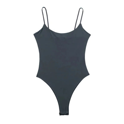 Body string femme gris
