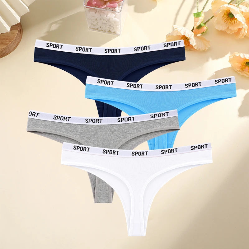 Culotte haute string Bleu foncé Bleu clair Gris Blanc