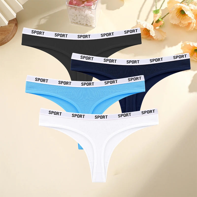 Culotte haute string Gris Bleu foncé Bleu Blanc