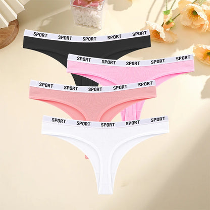 Culotte haute string Gris obscure Rose clair Rose Blanc