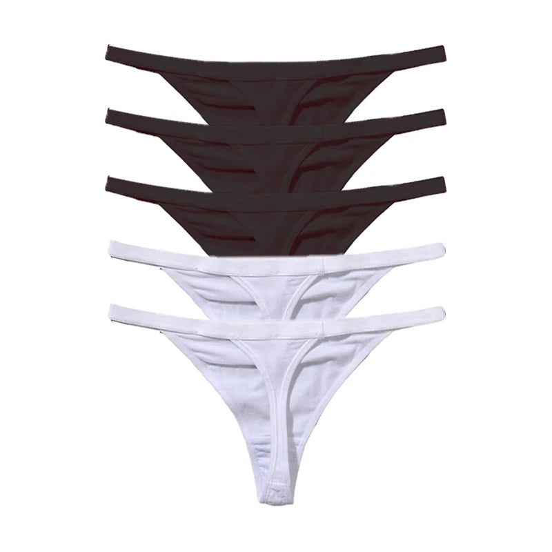Culotte string sexy noir blanc