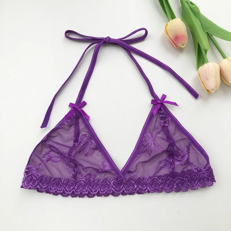 Ensemble string personnalisé haut violet
