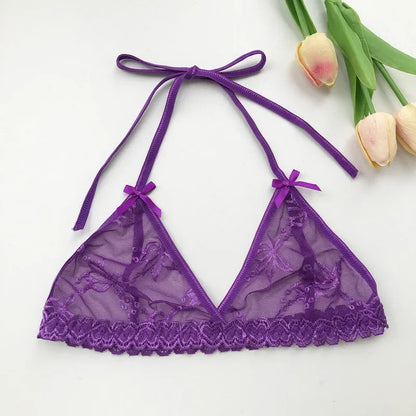 Ensemble string personnalisé haut violet