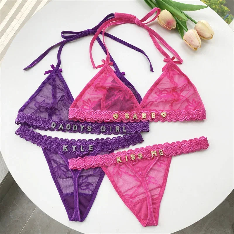 Ensemble string personnalisé pour femme sexy