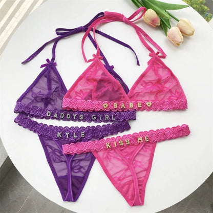 Ensemble string personnalisé pour femme sexy