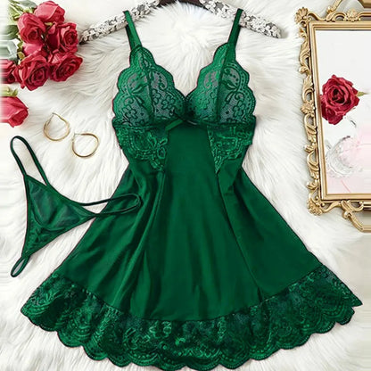 Nuisette dentelle string