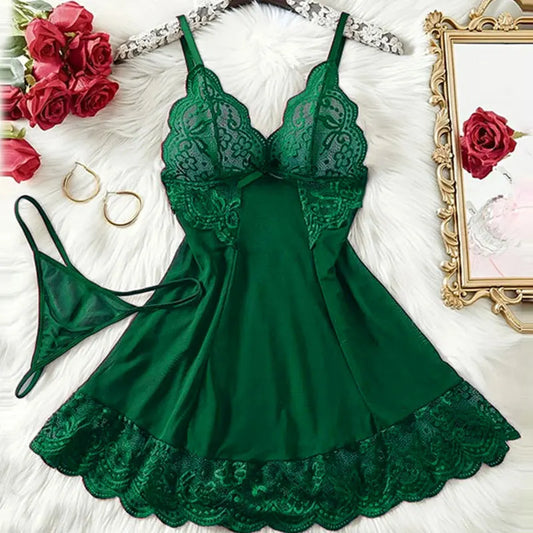 Nuisette dentelle string