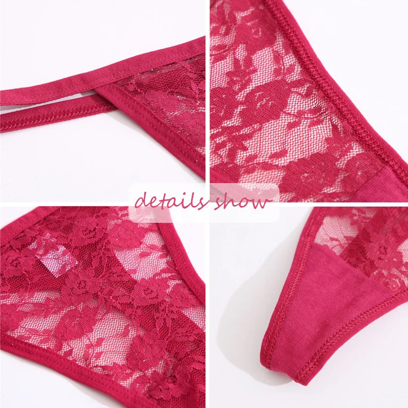 String dentelle sexy noir rouge bleu blanc