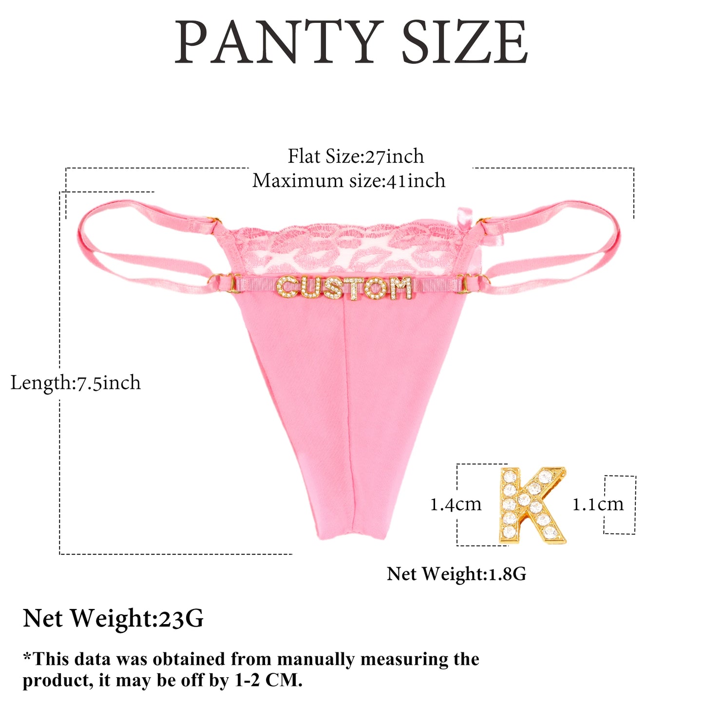String personnalisé avec bisou à l’avant