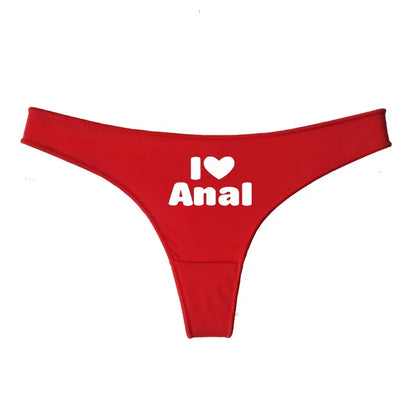 String rouge et noir I ❤ anal