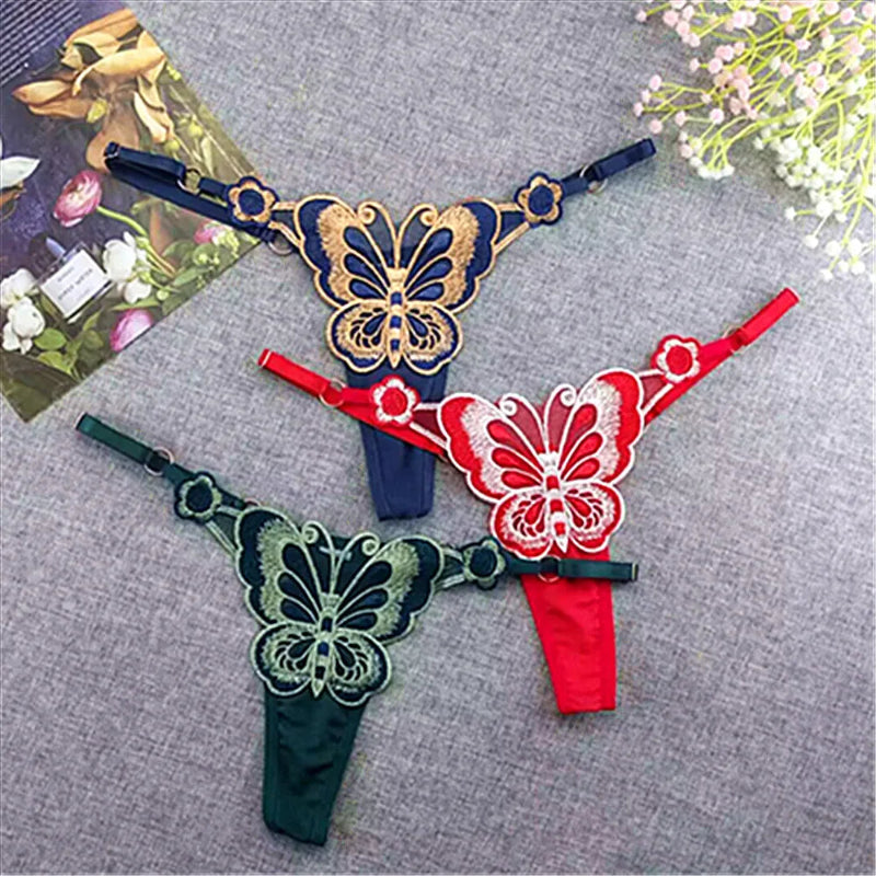 String dentelle bleu rouge vert