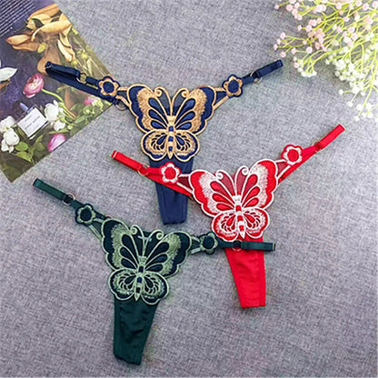 String dentelle bleu rouge vert