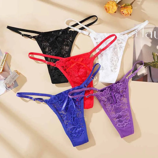 String dentelle noir pour femme