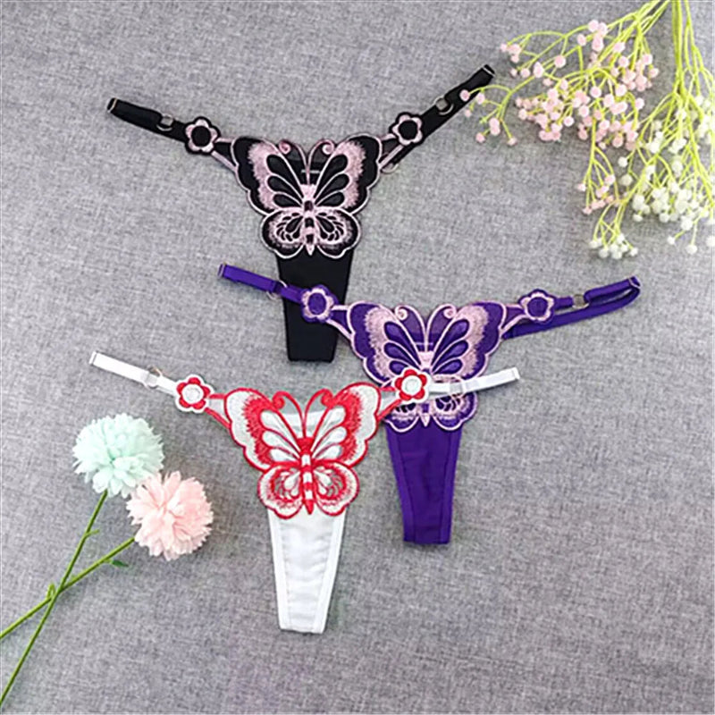 String dentelle noir violet blanc