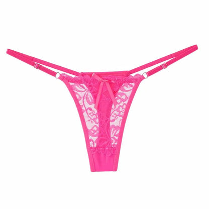 String dentelle rose