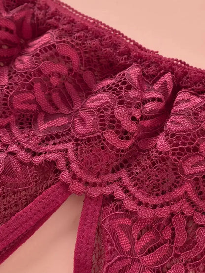 String ouvert rouge vin tissu