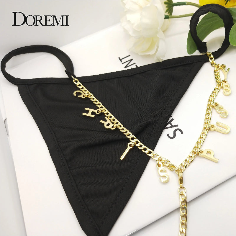 String personnalisé en chaine pour femme
