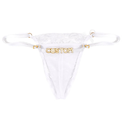 String personnalisé avec bison à l’avant blanc