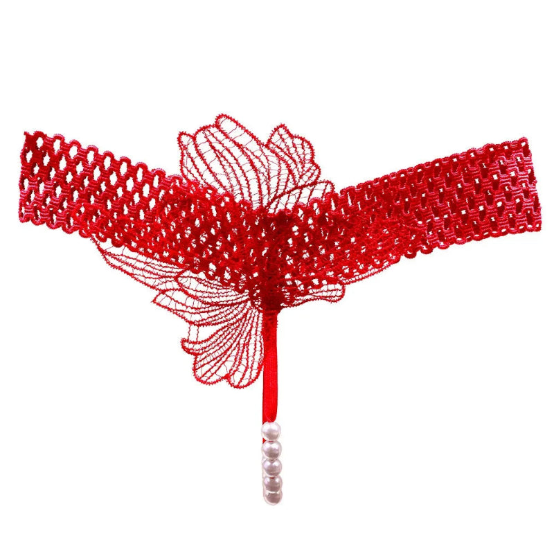 String personnalisé avec perle rouge femme