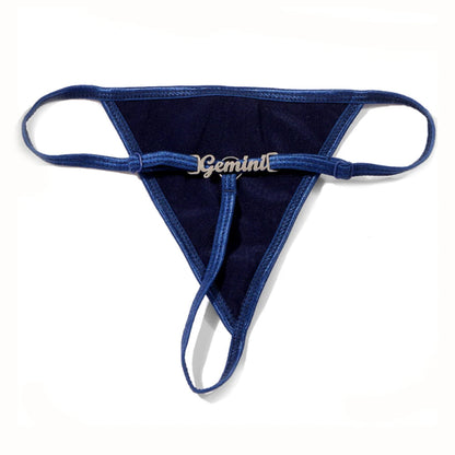 String personnalisé sans dentelle bleu foncé
