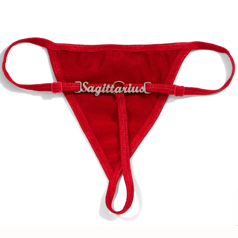 String personnalisé sans dentelle en rouge