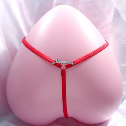 String personnalisé sans dentelle rouge