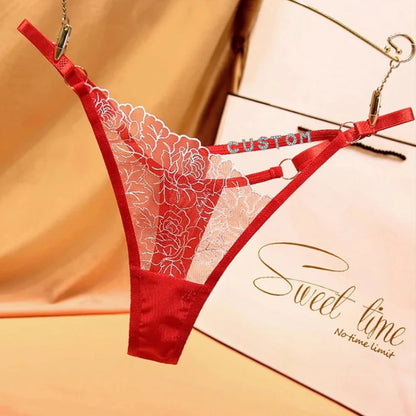 String personnalisé transparent à l’avant rouge