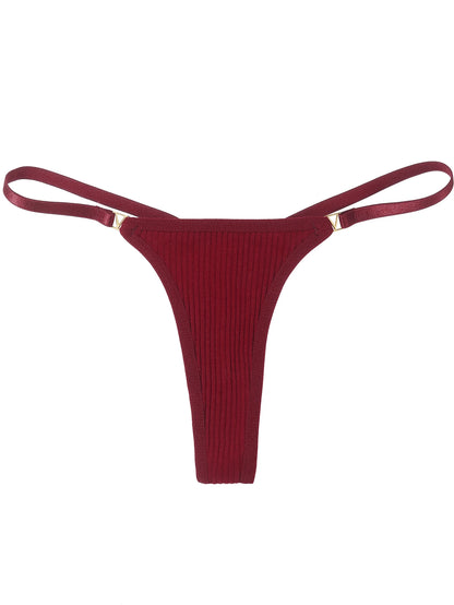 String rouge bordeau femme sexy