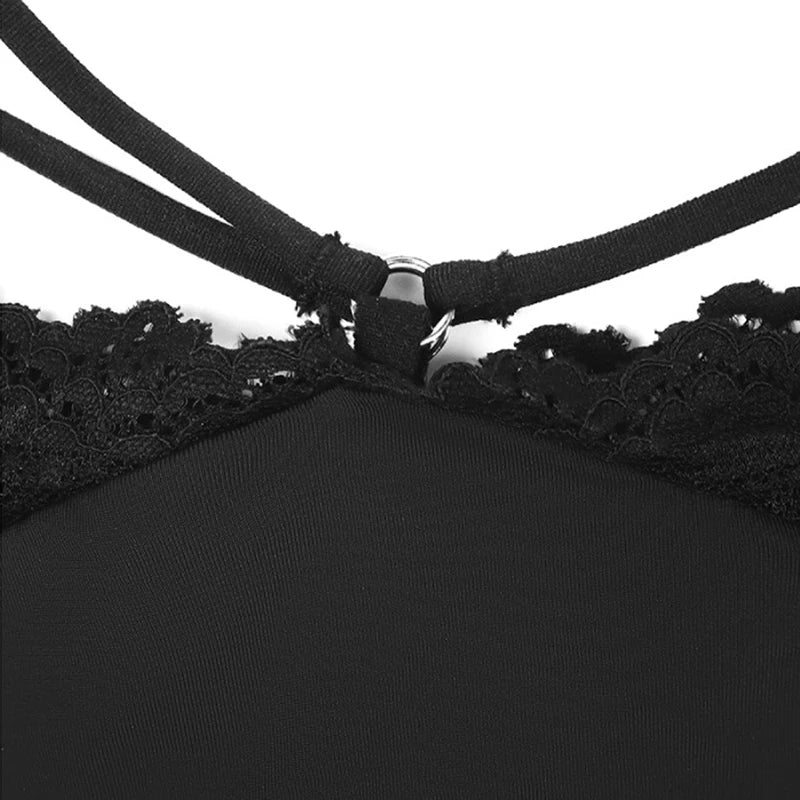 String sexy personnalisé noir femme