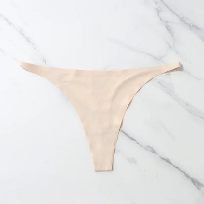 String tanga pas cher beige