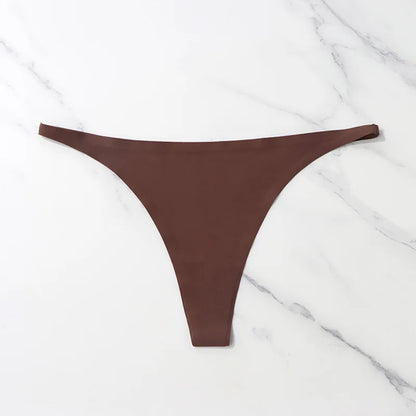 String tanga pas cher marron