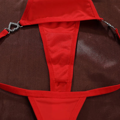 string sexy rouge femme